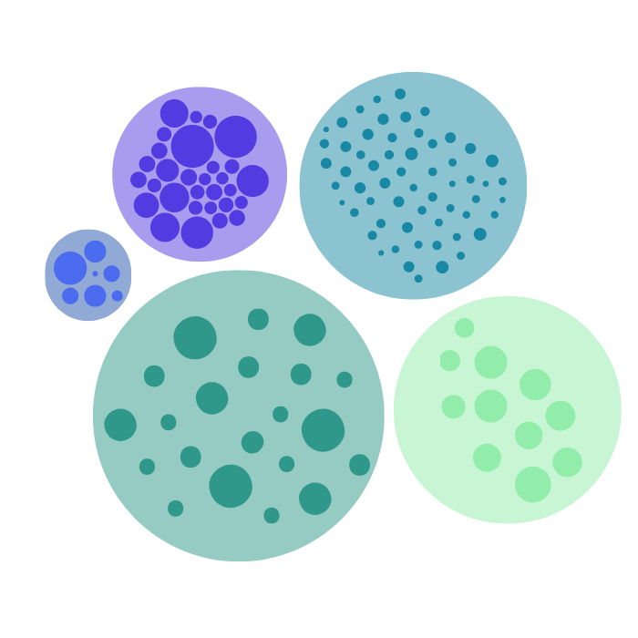 Illustration bubble chart diagram datavisualisation